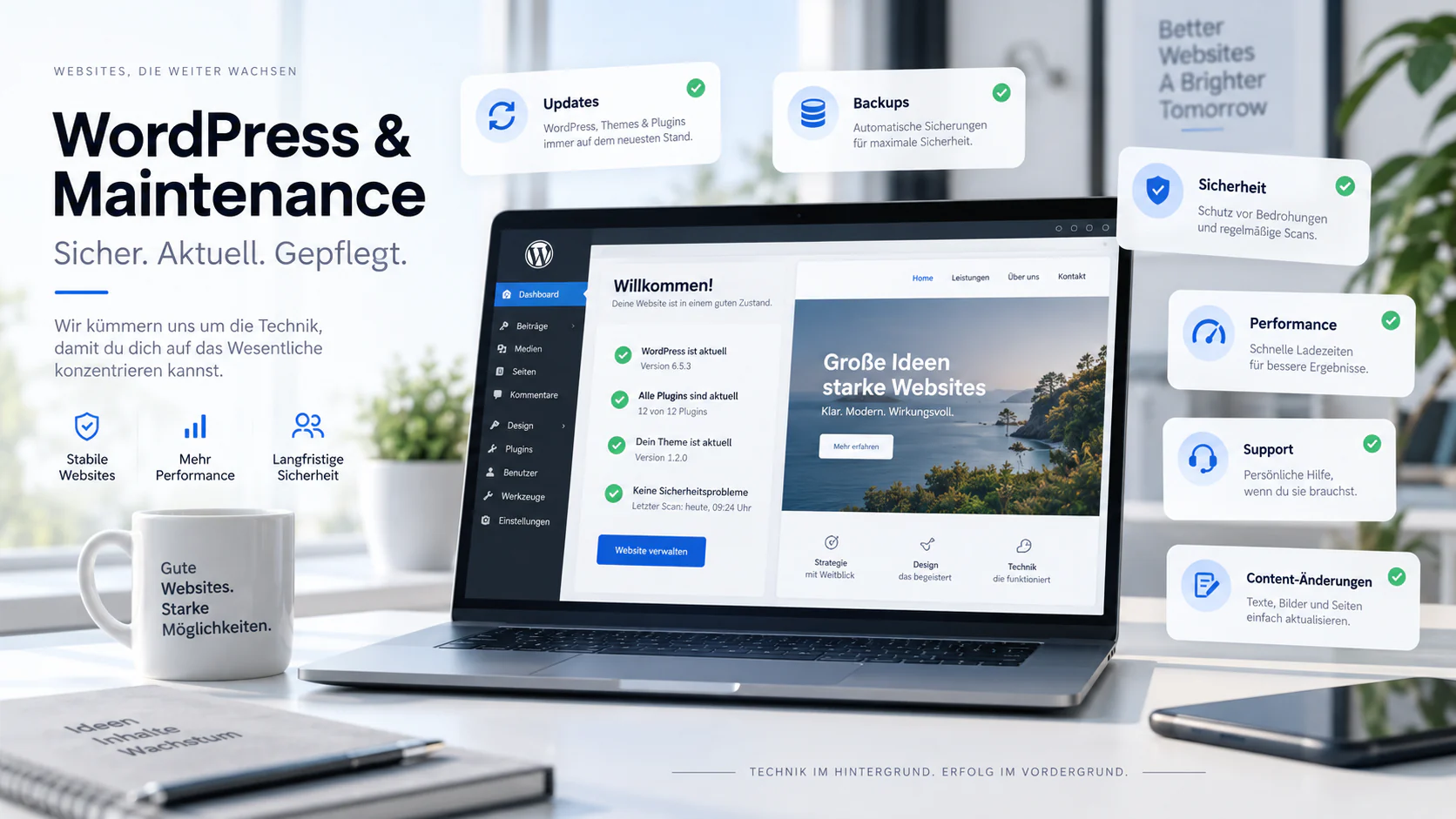 WordPress Maintenance und Website-Betreuung